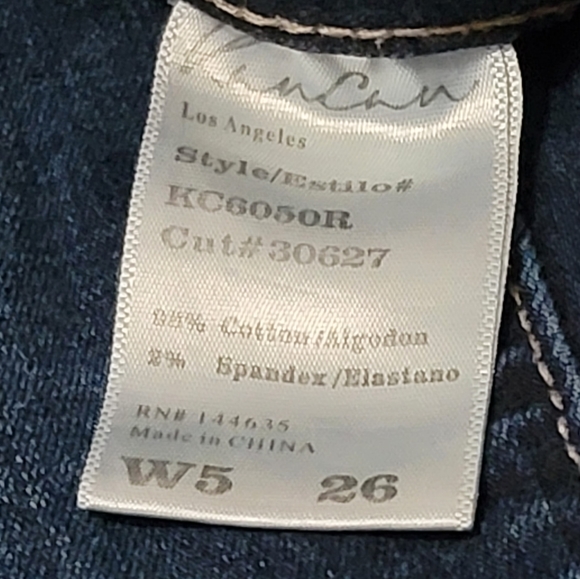 Kancan Like New jeans. Dark blue, great stretch, factory Distressed, Size 26, - Picture 7 of 9